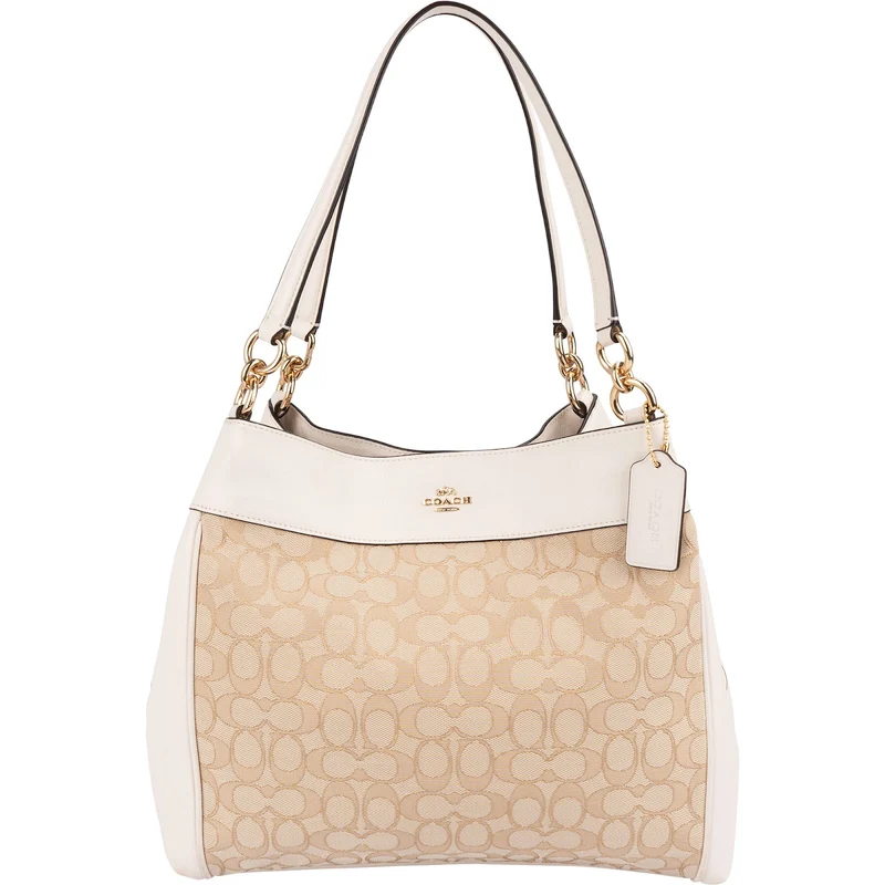 Coach Monogram Signature Jacquard Hallie Shoulder Bag