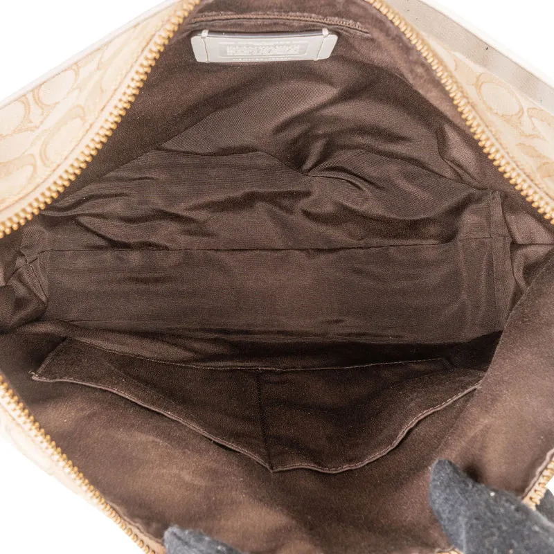 Coach Monogram Signature Canvas Celeste Convertible Hobo Crossbody Bag
