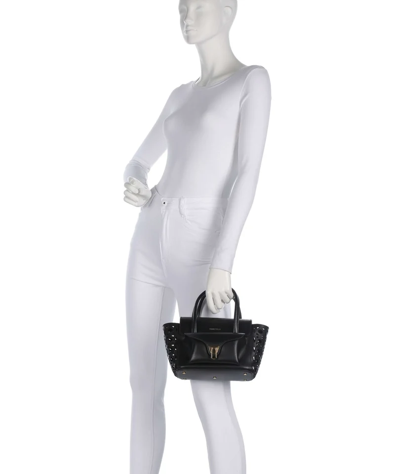 Coccinelle Beat Double Monogram Handtasche noir