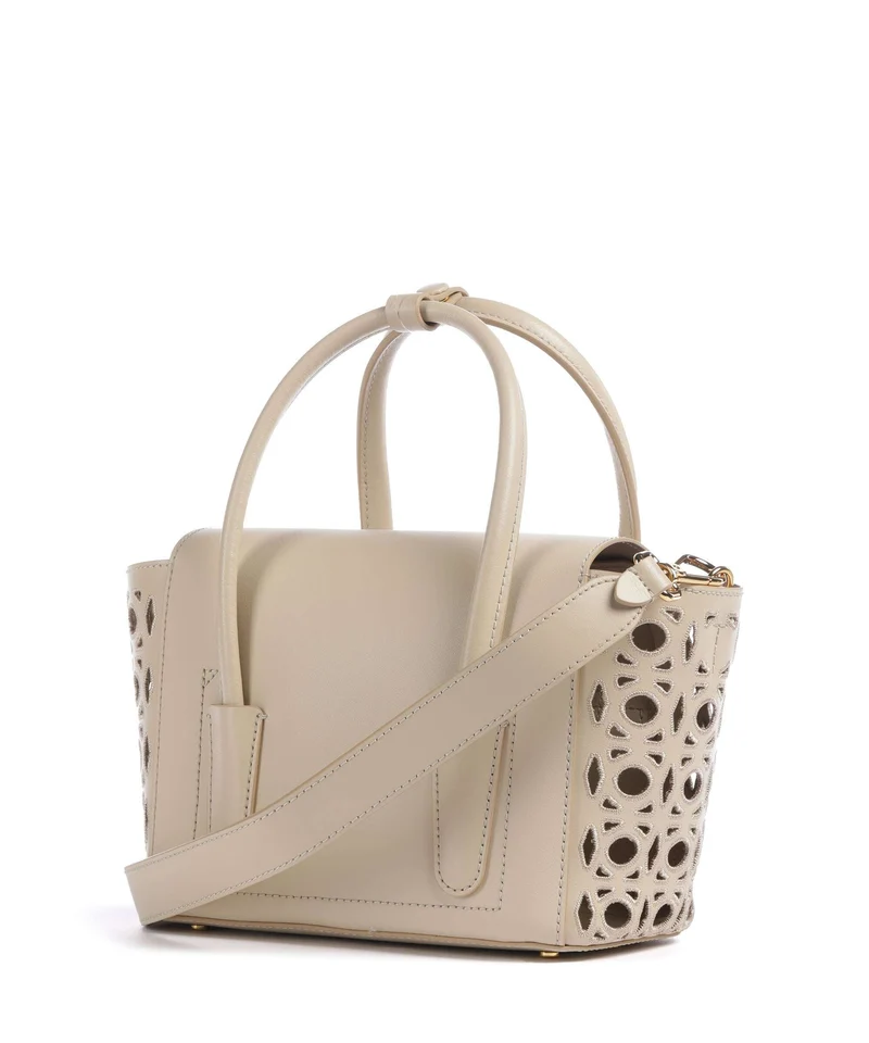 Coccinelle Beat Double Monogram Handtasche sandshell