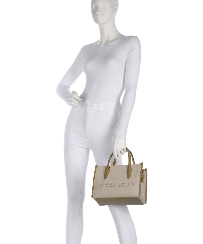 Coccinelle Myrtha Canvas Handtasche natural/seagrass