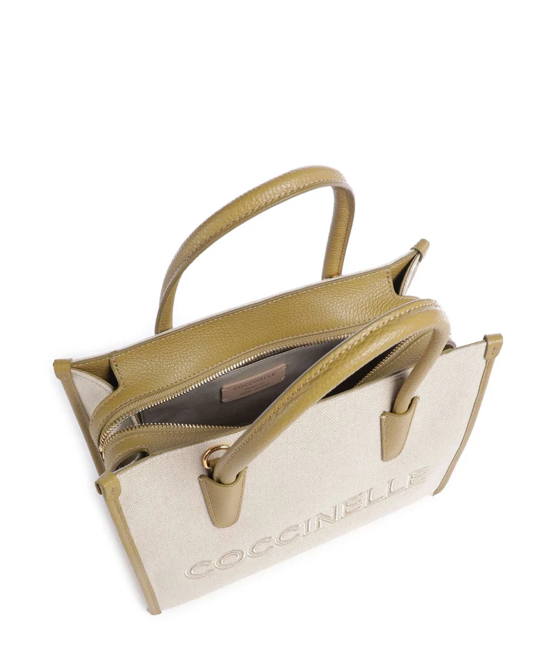 Coccinelle Myrtha Canvas Handtasche natural/seagrass