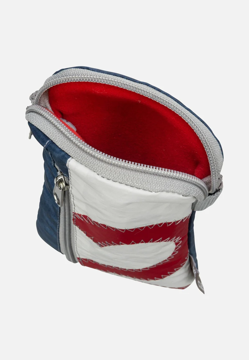 Nautik Lütt Weiß/Blau mit roter Zahl - Handytasche