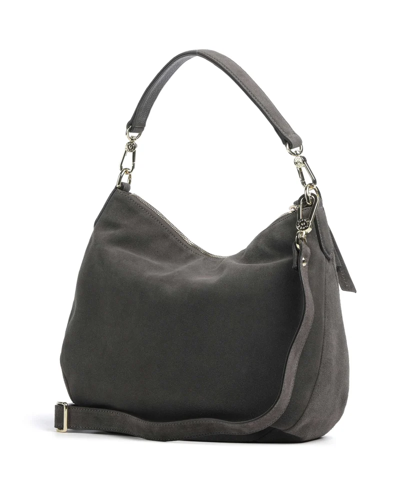 Abro Suede Juna Small Beuteltasche grey