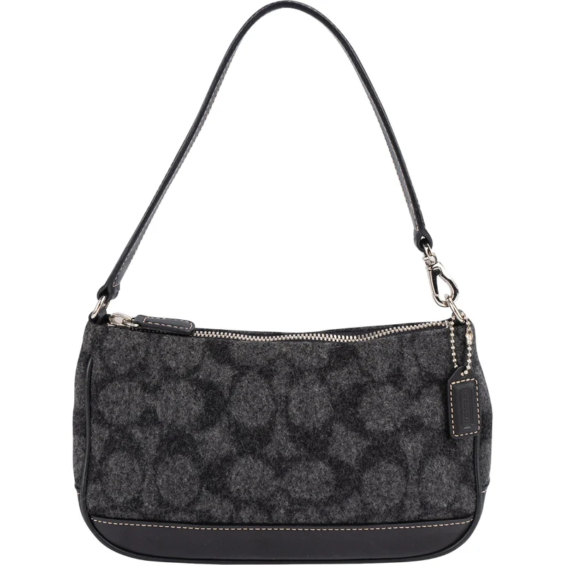 Coach Monogram Wool Optic Signature Demi Pochette Handbag