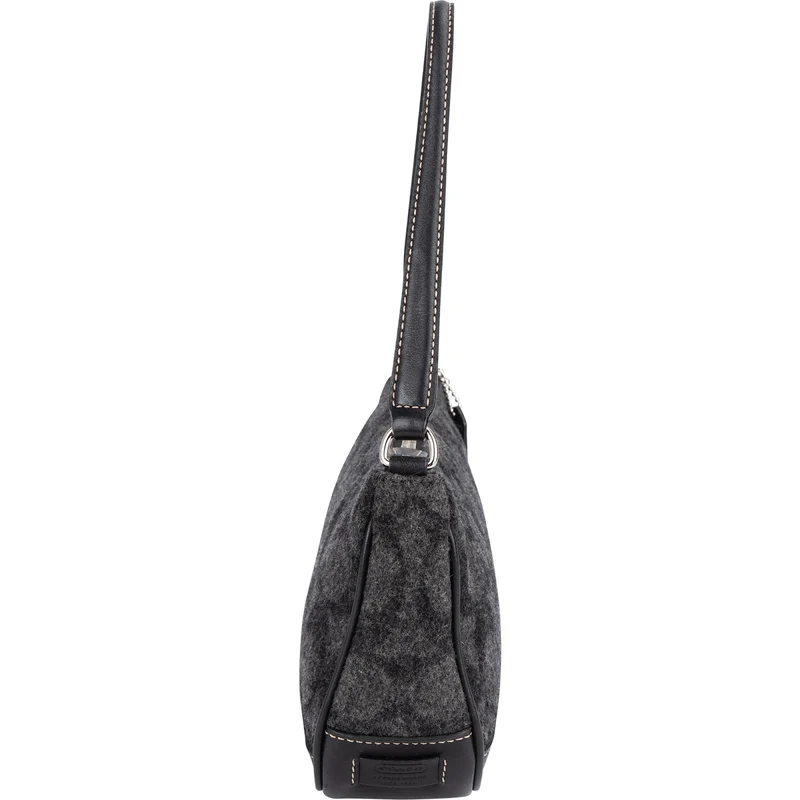 Coach Monogram Wool Optic Signature Demi Pochette Handbag