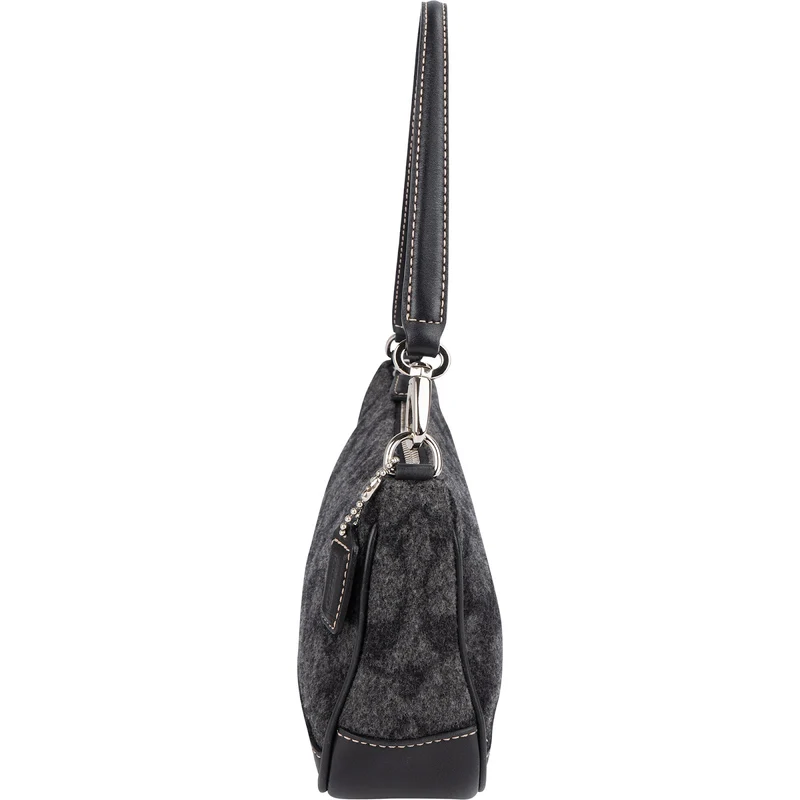 Coach Monogram Wool Optic Signature Demi Pochette Handbag