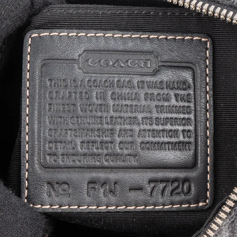 Coach Monogram Wool Optic Signature Demi Pochette Handbag