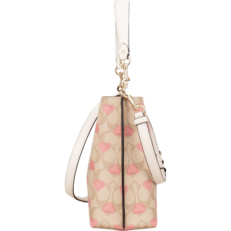 Coach Signature Monogram Heart Print Mollie Bucket Handbag