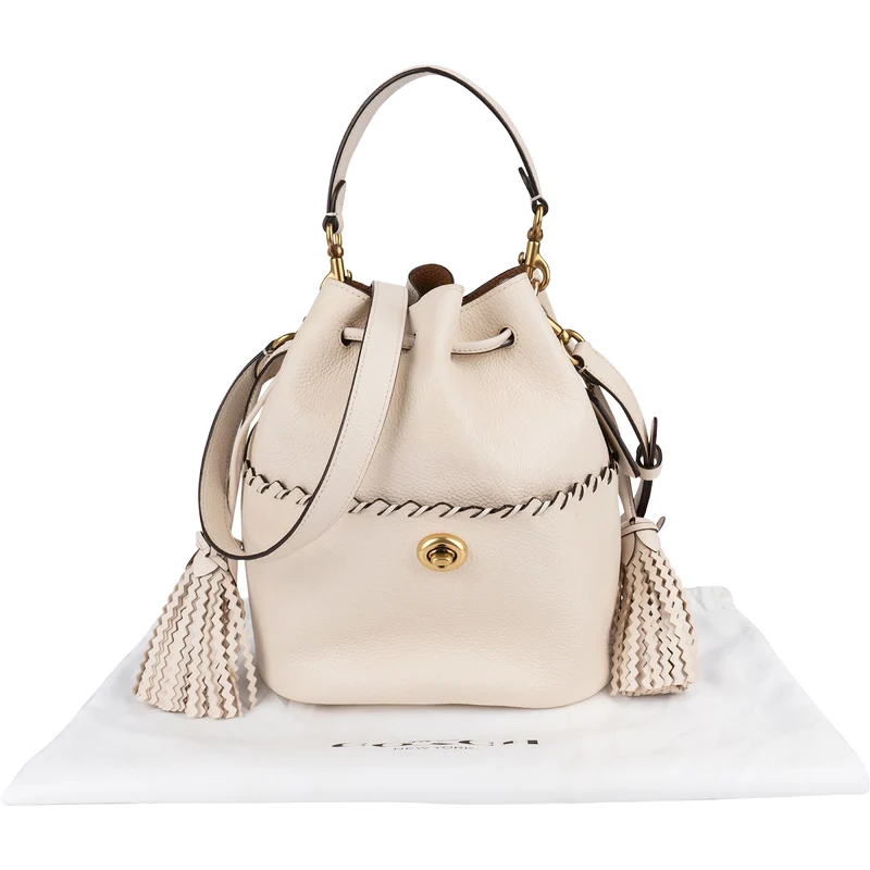 Coach Pebbled Leather Dinky Bucket Crossbody Bag