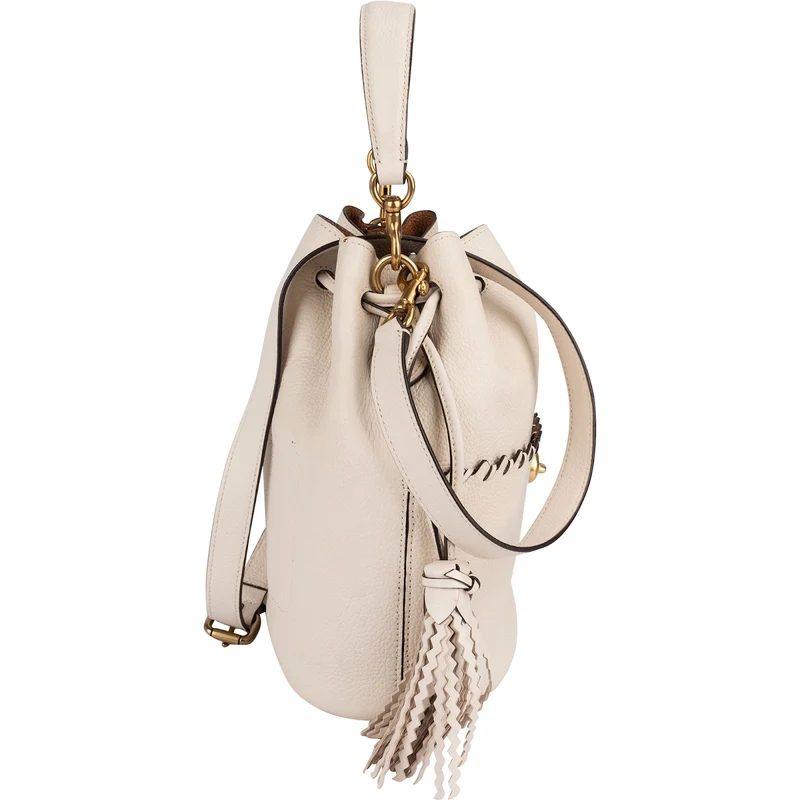 Coach Pebbled Leather Dinky Bucket Crossbody Bag
