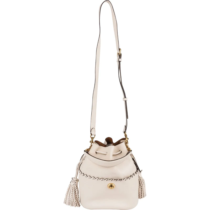 Coach Pebbled Leather Dinky Bucket Crossbody Bag