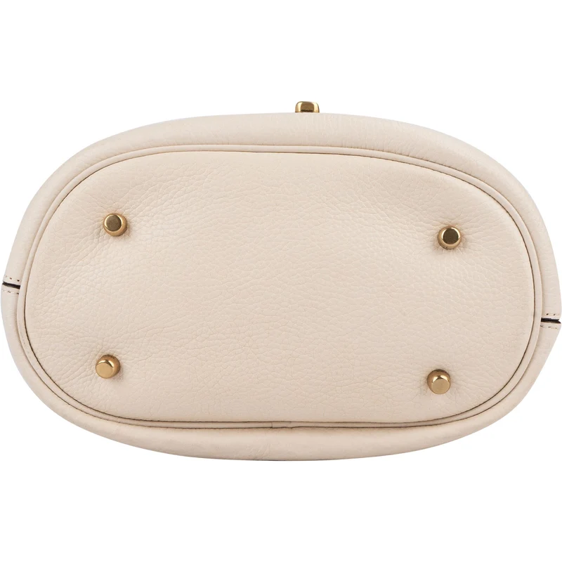 Coach Pebbled Leather Dinky Bucket Crossbody Bag