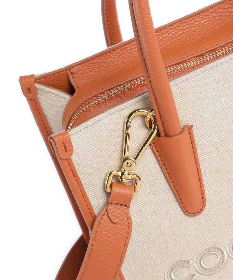 Coccinelle Myrtha Canvas Handtasche natural/crab