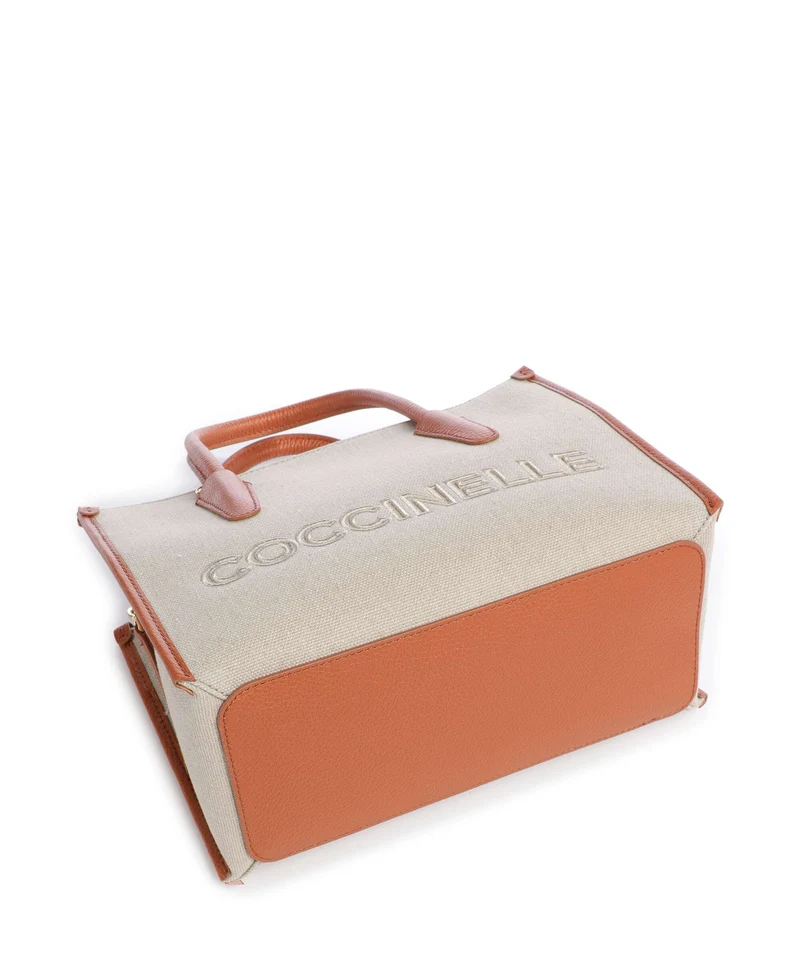 Coccinelle Myrtha Canvas Handtasche natural/crab