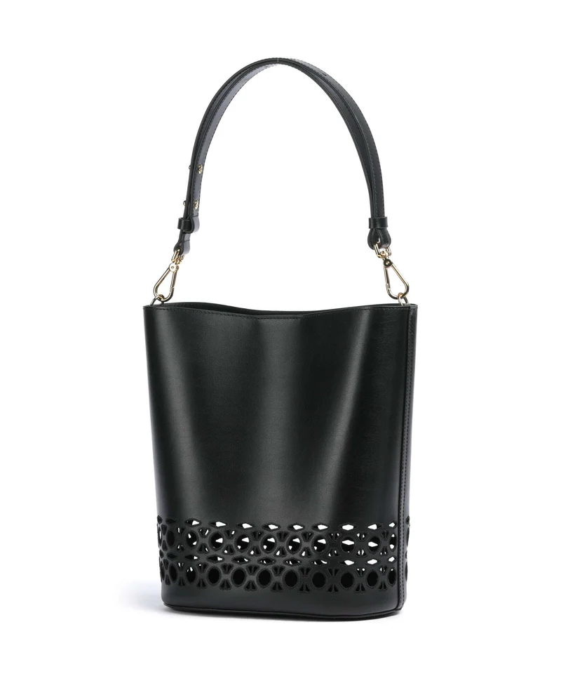 Coccinelle Nikla Monogram Sangallo Bucket Handtasche noir