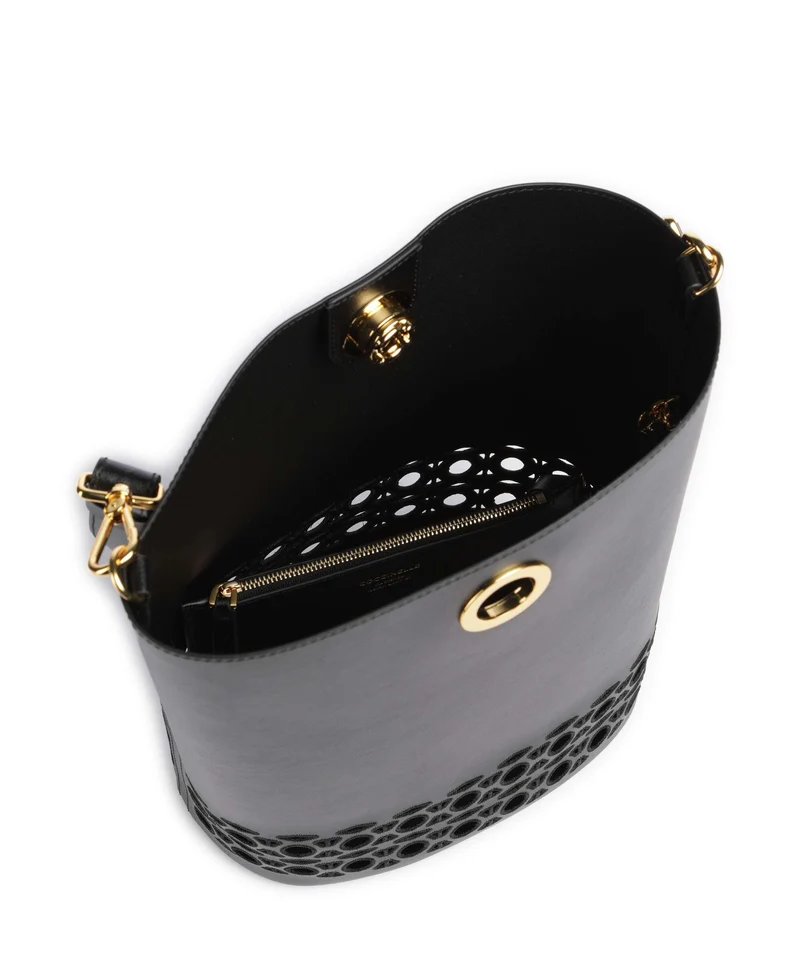 Coccinelle Nikla Monogram Sangallo Bucket Handtasche noir