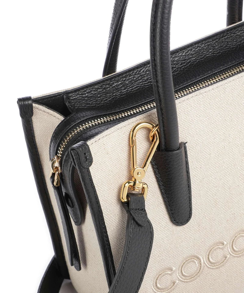 Coccinelle Myrtha Canvas Handtasche natural/noir
