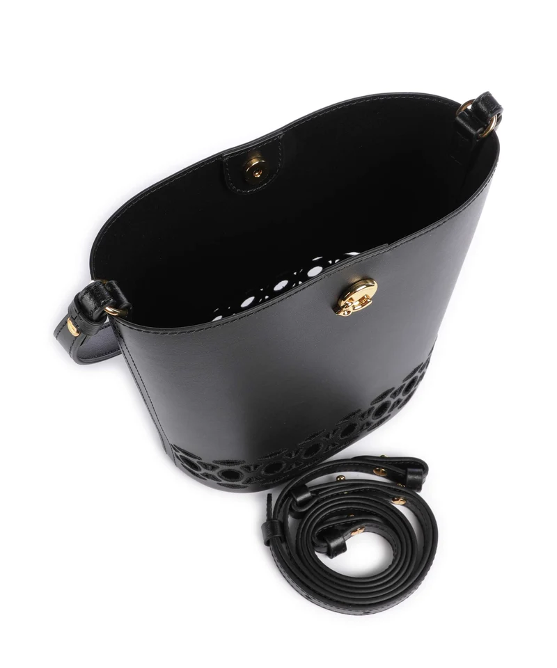 Coccinelle Nikla Monogram Sangallo Bucket Handtasche noir