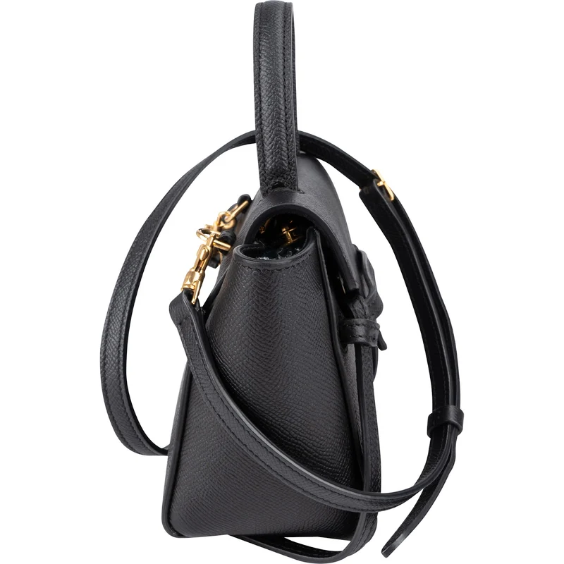 Celine Black Grained Calfskin Pico Mini Belt Handbag