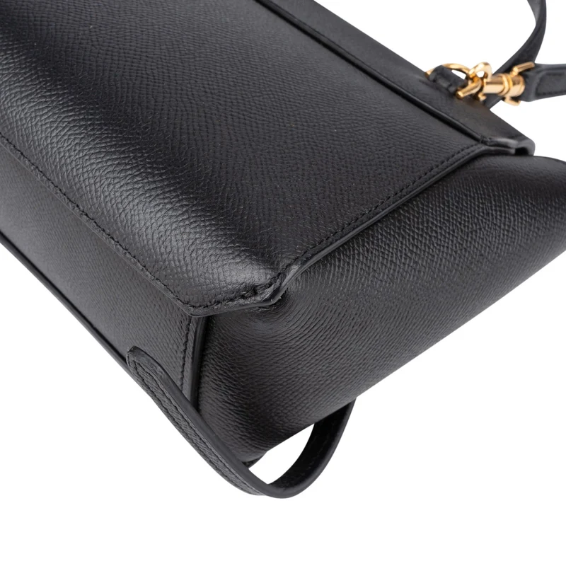 Celine Black Grained Calfskin Pico Mini Belt Handbag