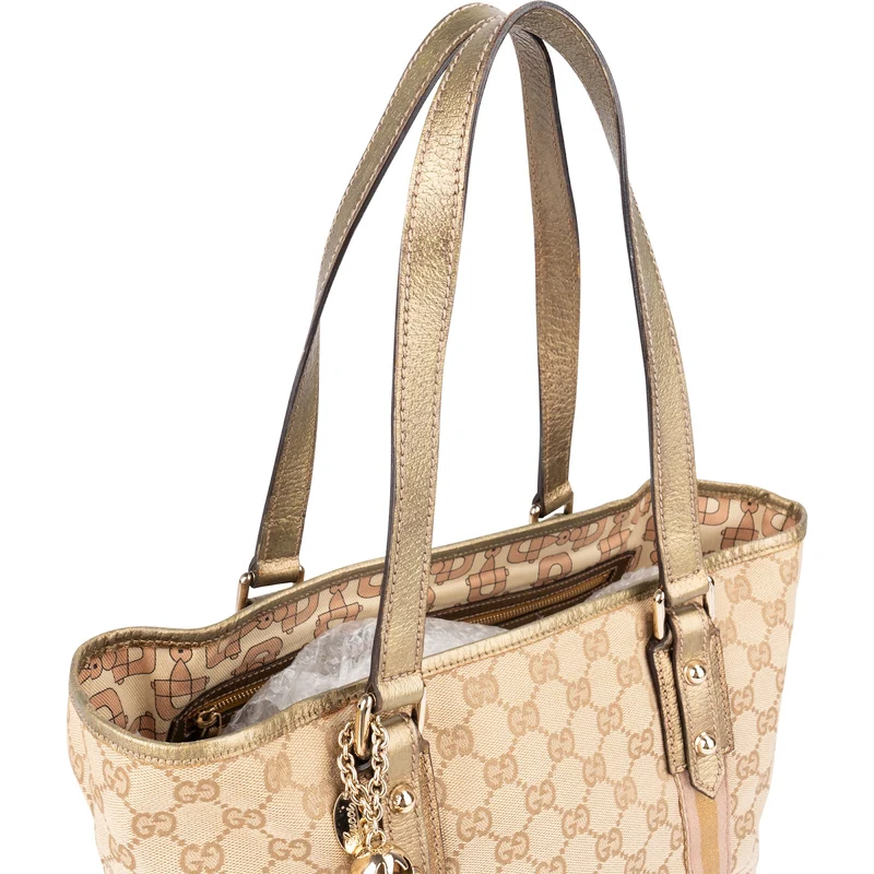 Gucci Monogram GG Canvas Jolicoeur Tote Shoulder Bag