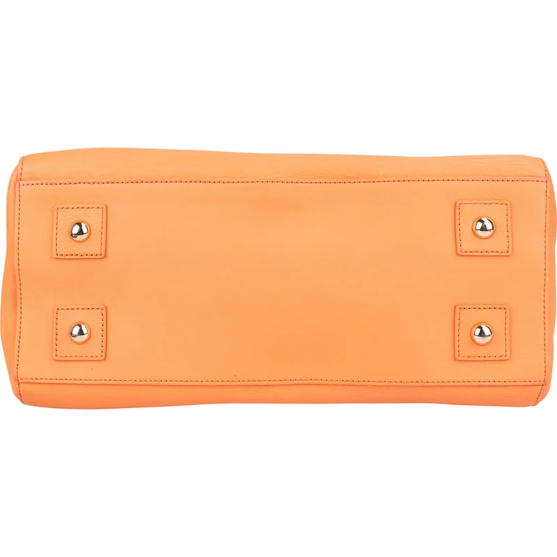 Mulberry Del Rey Orange Ostrich Leather Bayswater Handbag