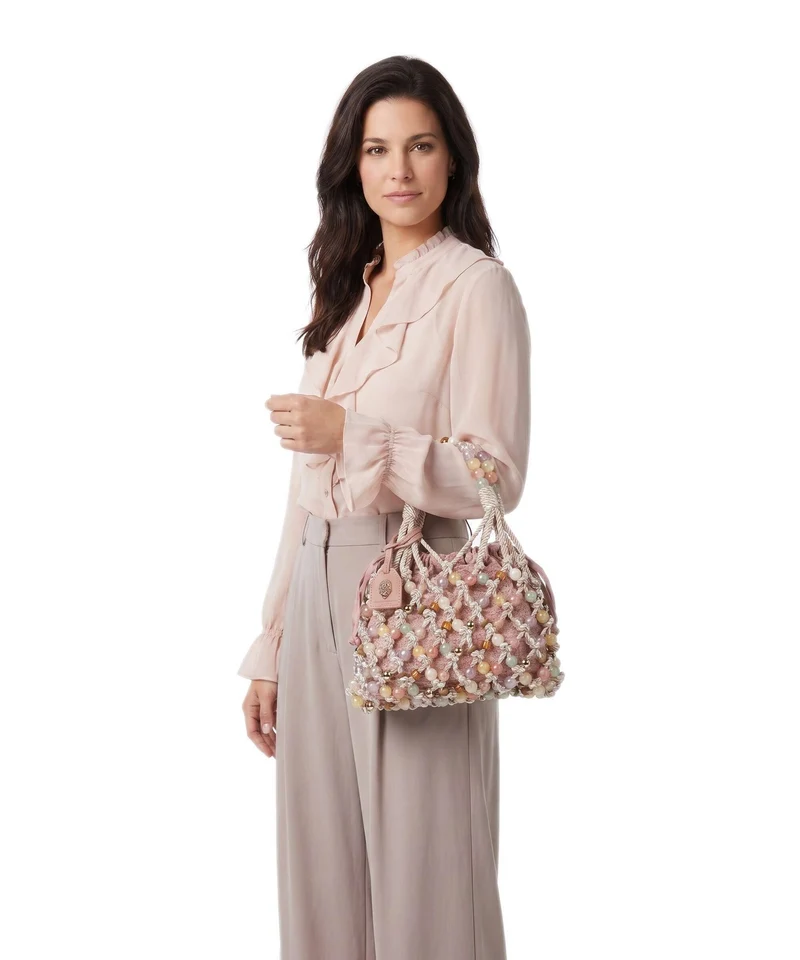 Kurt Geiger Macrame Handtasche cream