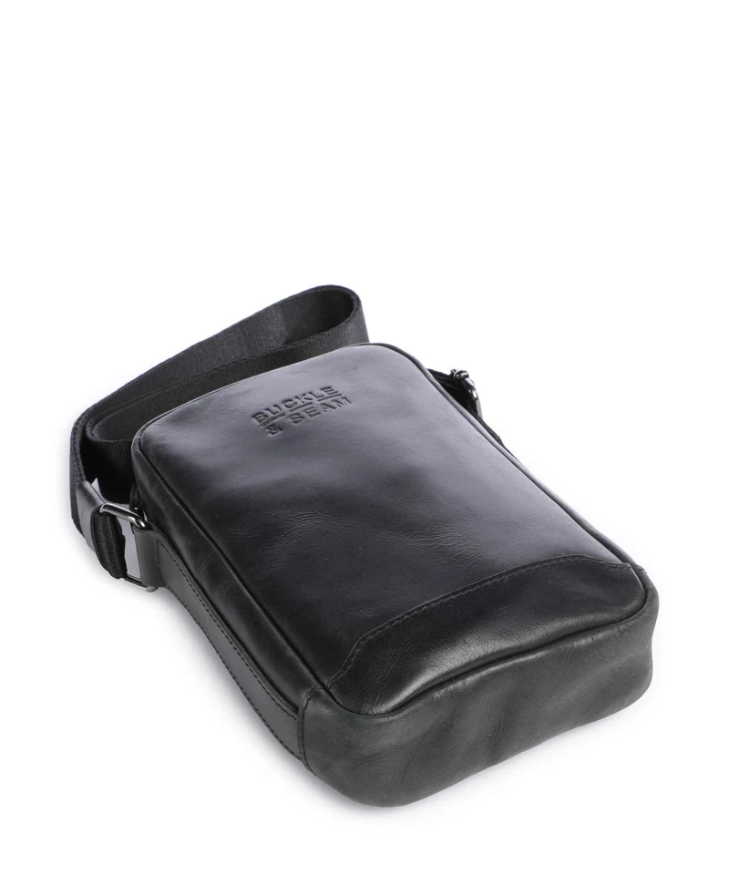 Buckle & Seam Crazy Horse Runner Umhängetasche black