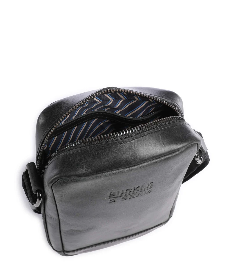 Buckle & Seam Crazy Horse Runner Umhängetasche black