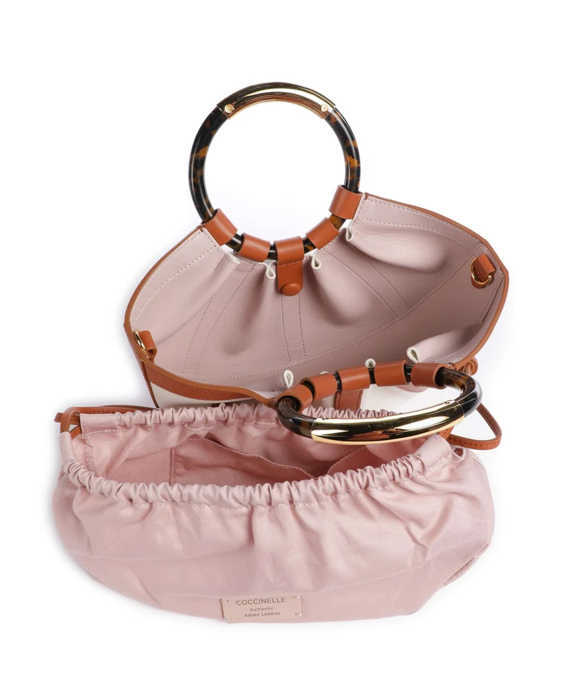 Coccinelle Shell Handtasche crab/pearl