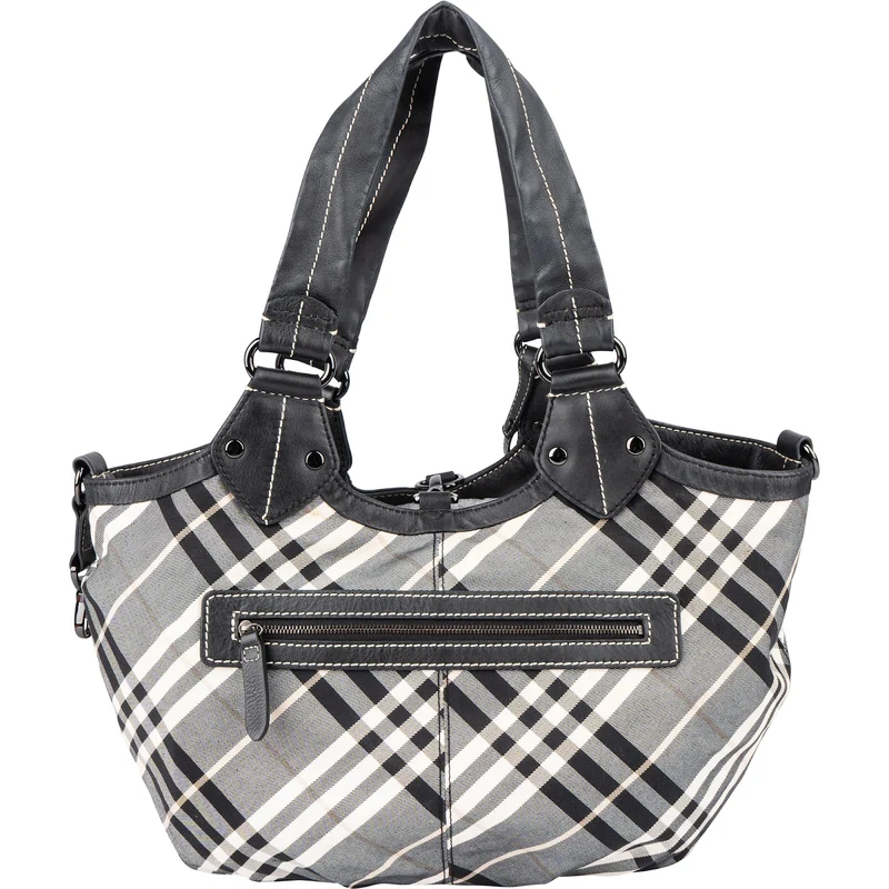Burberry Blue Label Calfskin Reversible Hobo Shoulder Bag