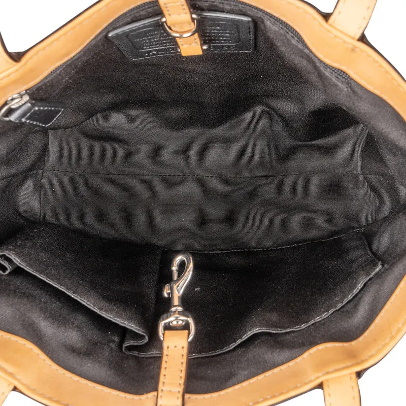 Coach Monogram Patent Leather Signature Embossed Handbag