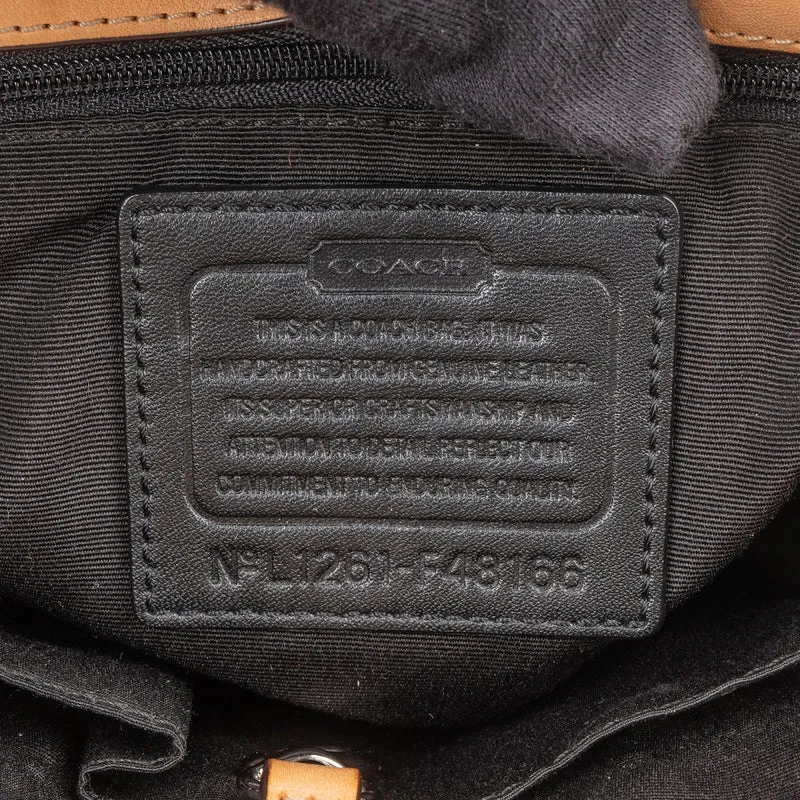 Coach Monogram Patent Leather Signature Embossed Handbag