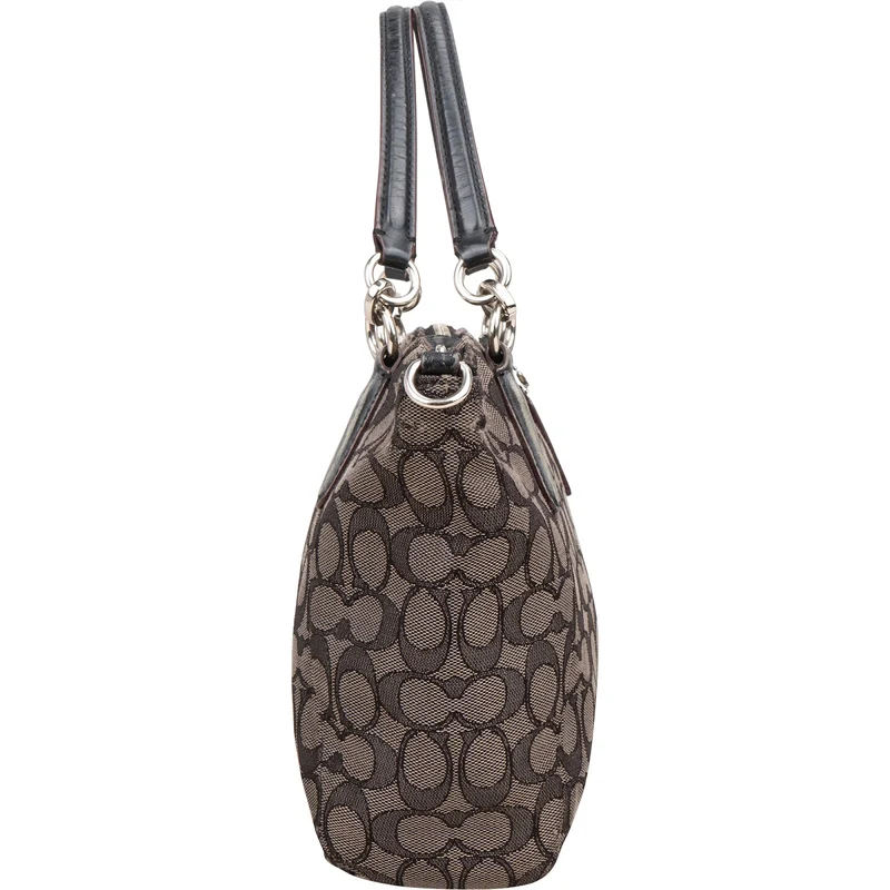 Coach Monogram Signature Canvas Prairie Satchel Handbag