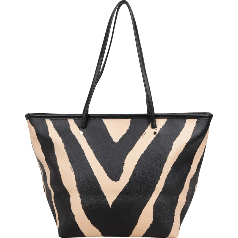 Coach Zebra Print City Shopper Shoulder Bag