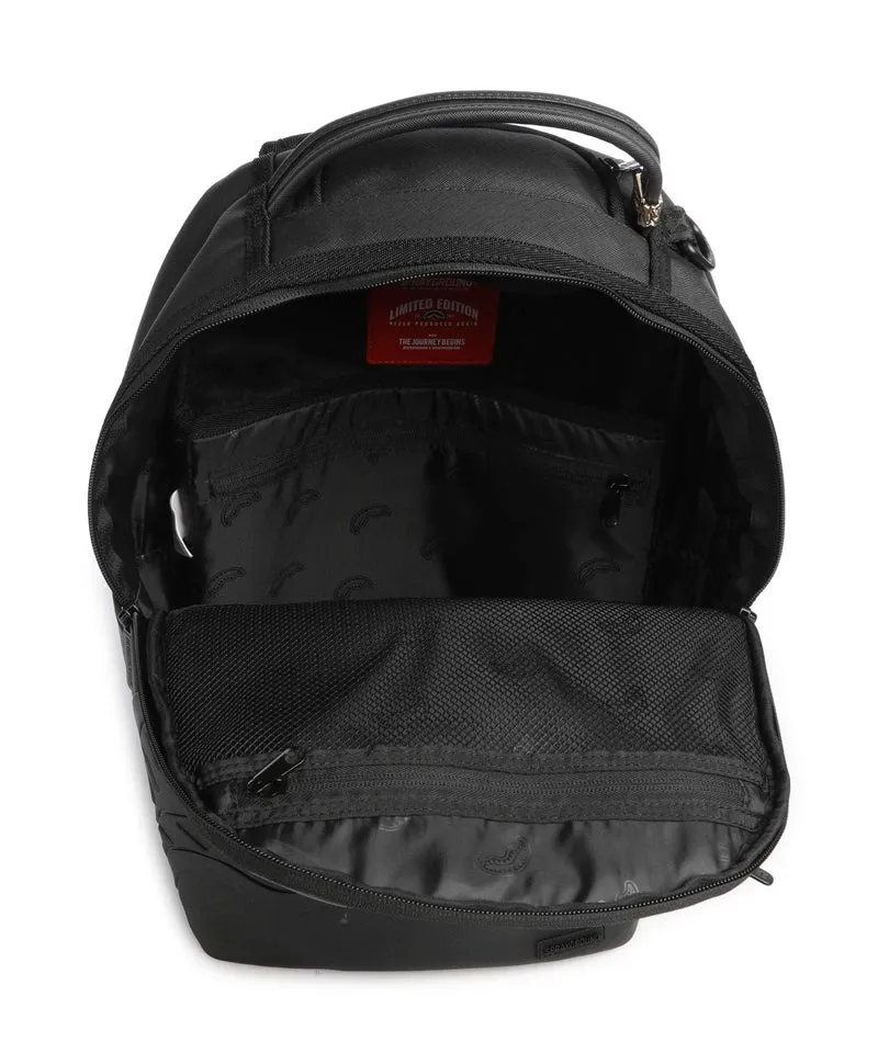 Sprayground Blacked Out Embossed Gold Tooth Rucksack black
