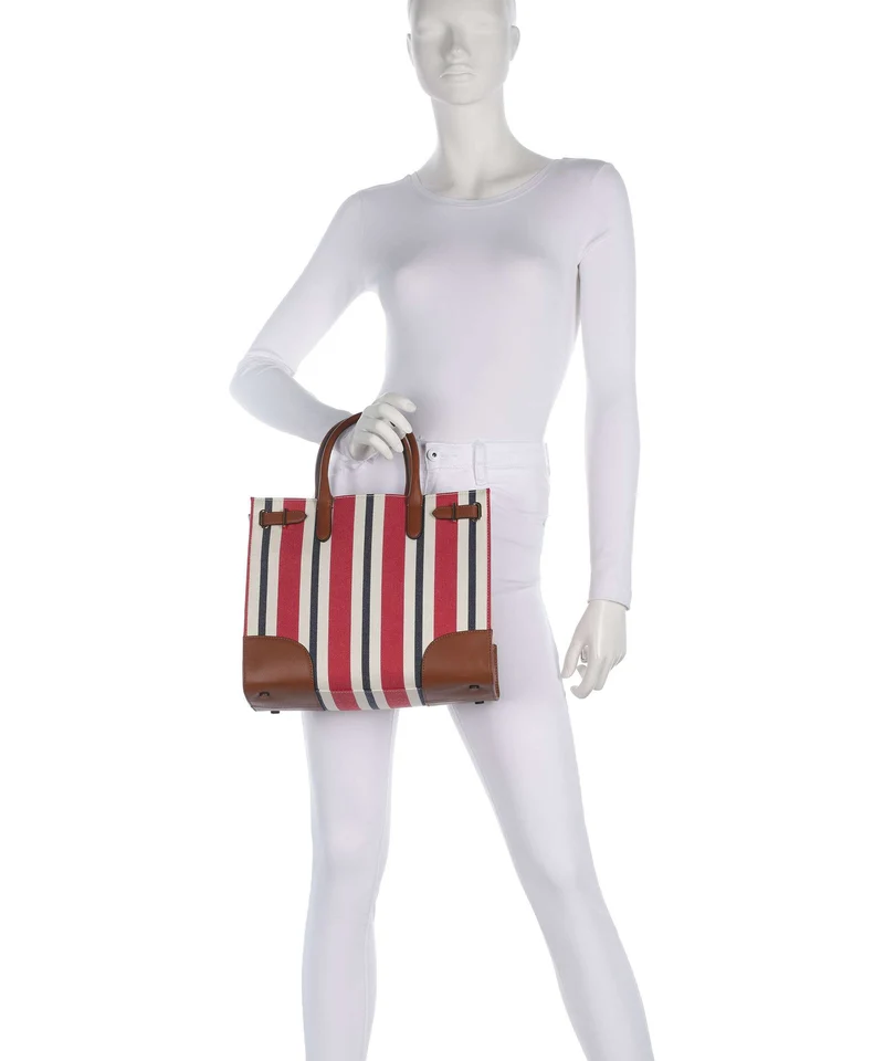 Lauren Ralph Lauren Devyn 42 Handtasche festive red strpe/lauren tan