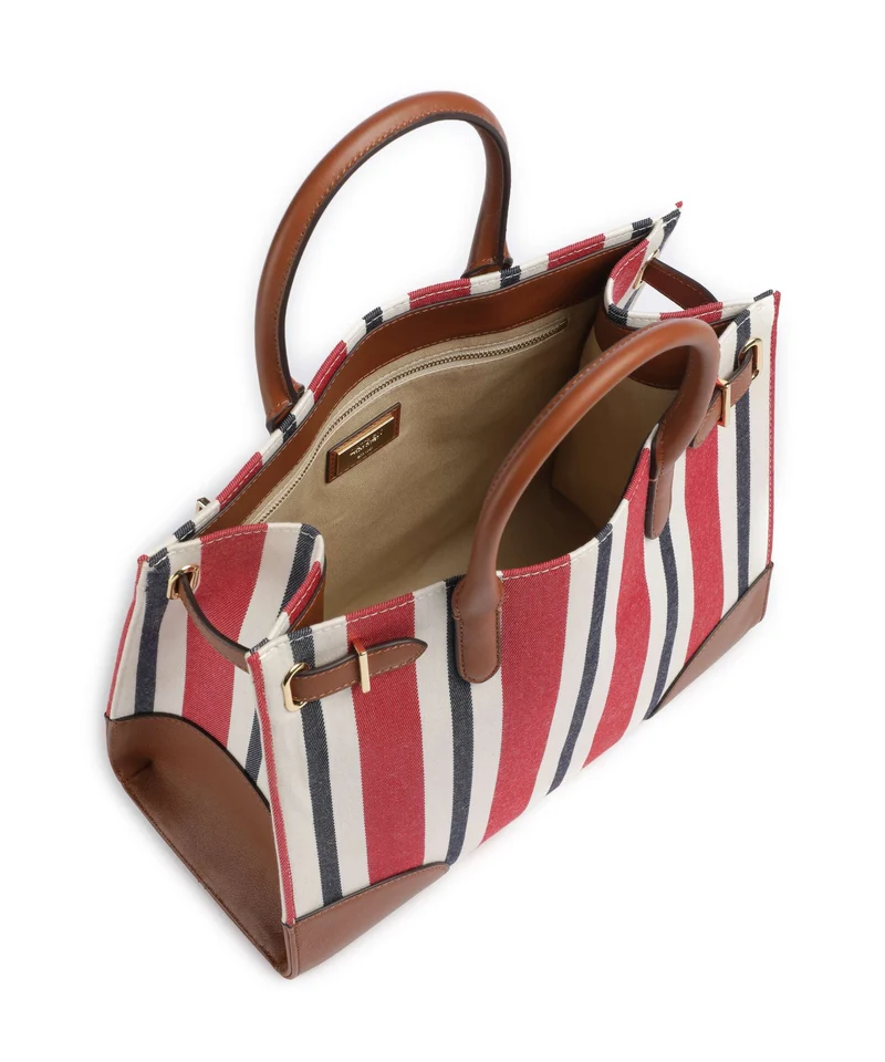 Lauren Ralph Lauren Devyn 42 Handtasche festive red strpe/lauren tan