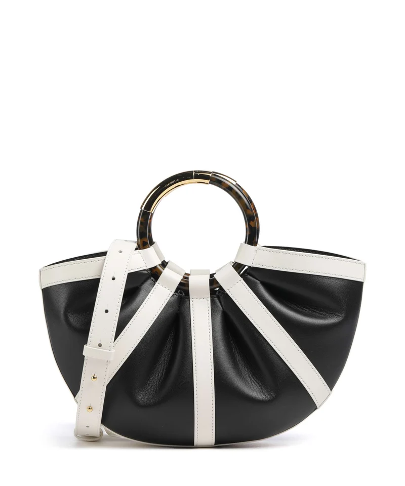 Coccinelle Shell Handtasche pearl/noir