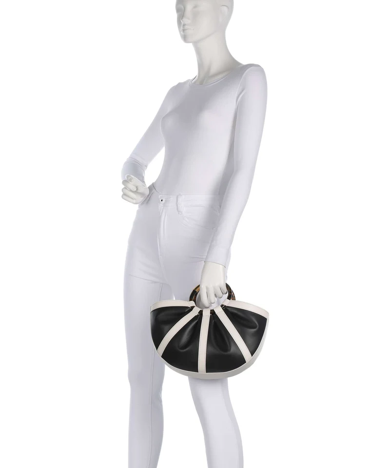 Coccinelle Shell Handtasche pearl/noir