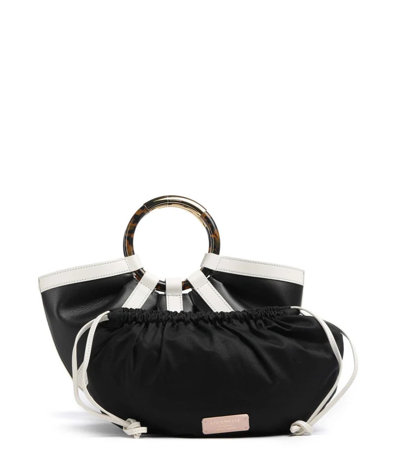 Coccinelle Shell Handtasche pearl/noir