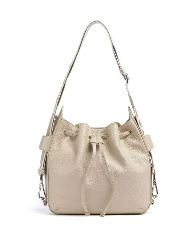 Coccinelle Gretel Ribbon Bucket Handtasche sandshell