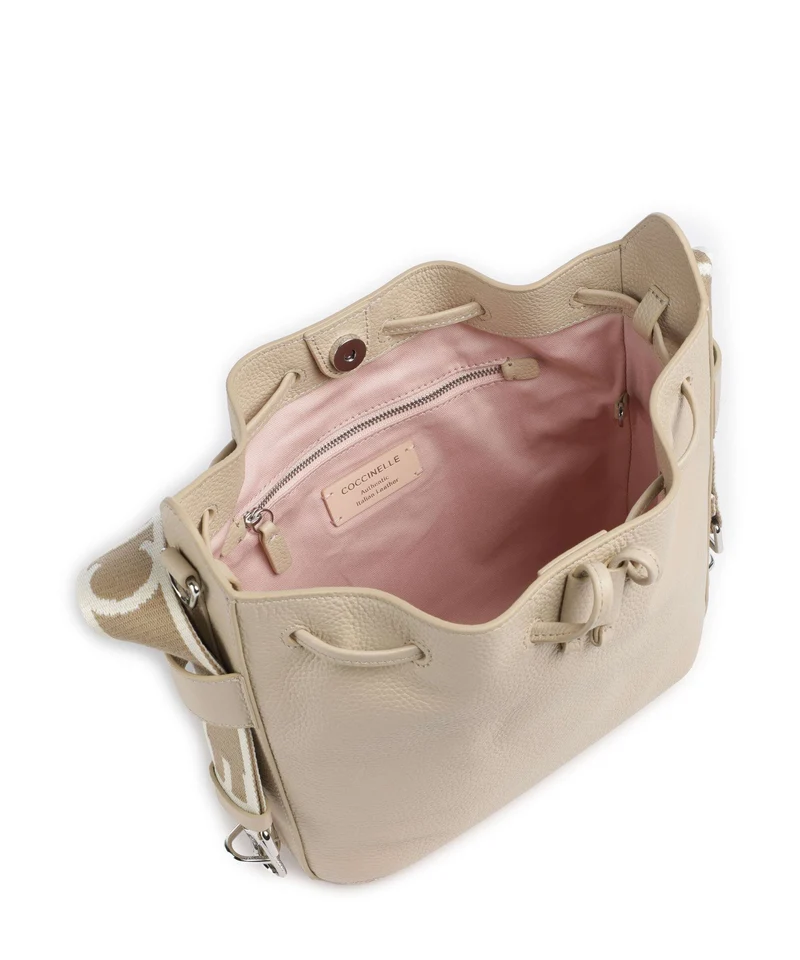 Coccinelle Gretel Ribbon Bucket Handtasche sandshell
