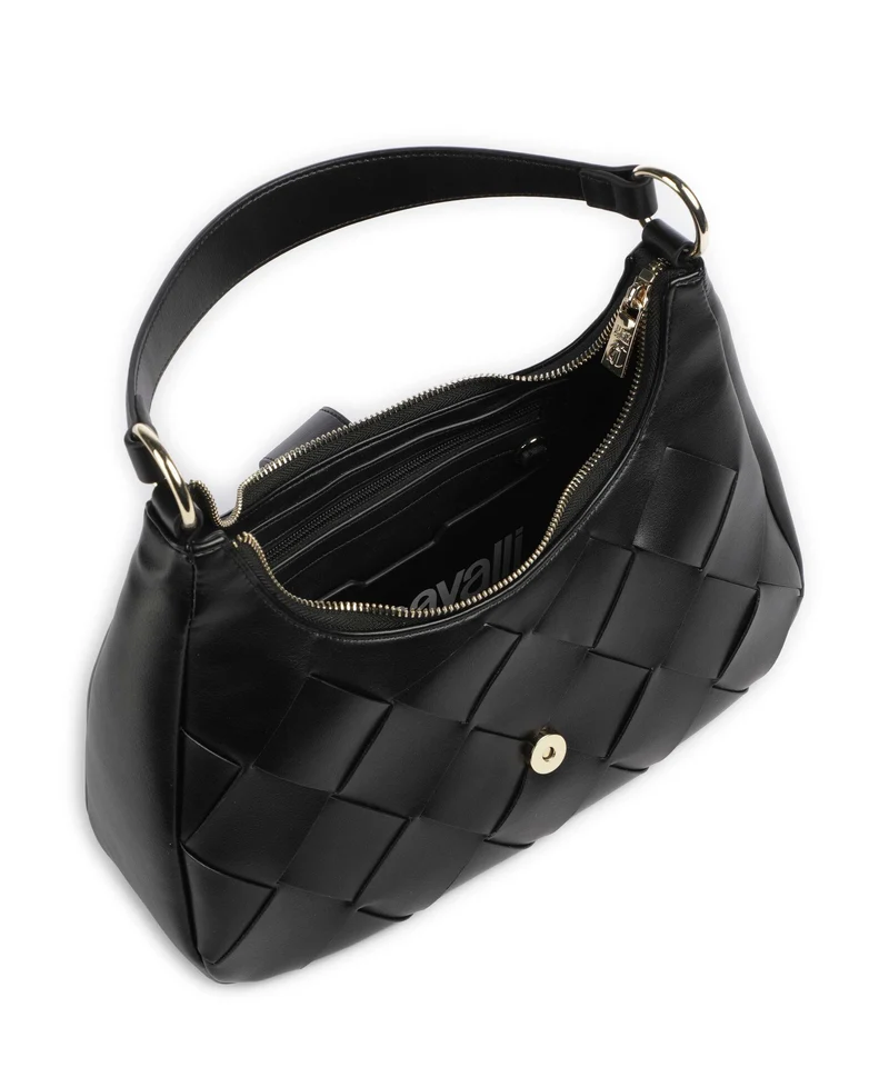 Just Cavalli Iconic Snakes Braided Schultertasche black