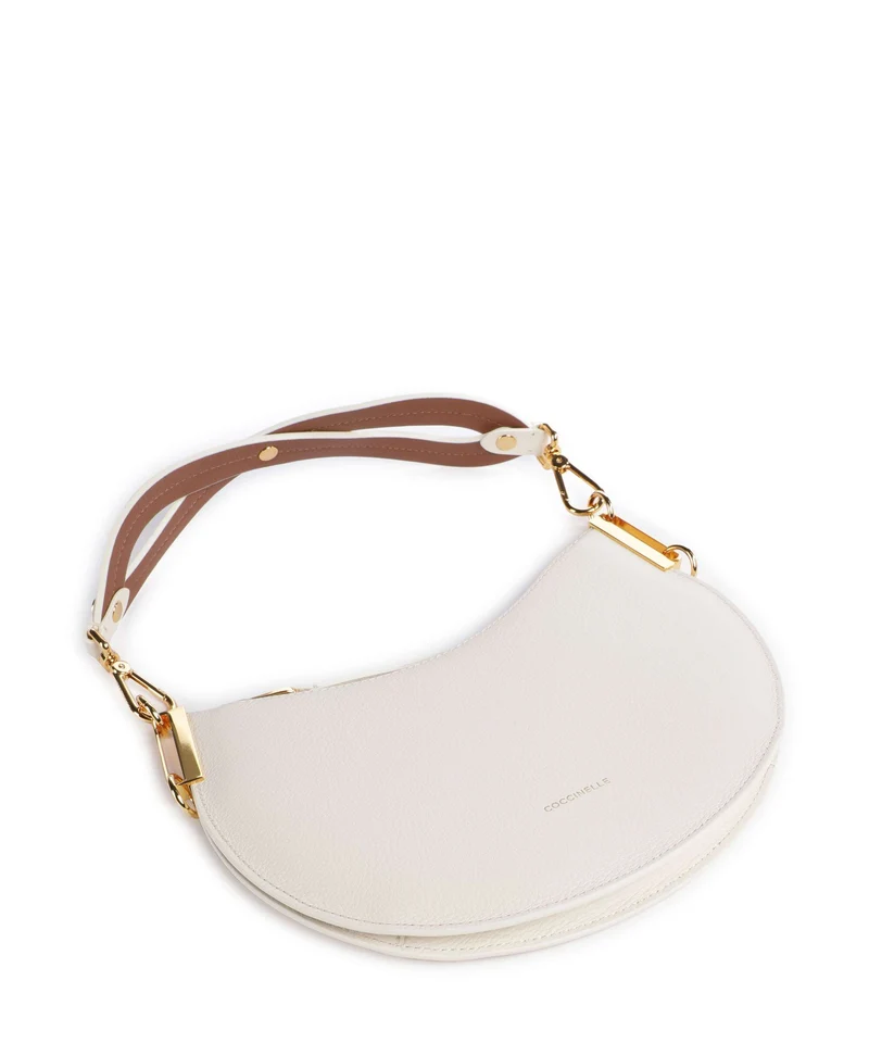 Coccinelle Sunup Schultertasche pearl/cognac