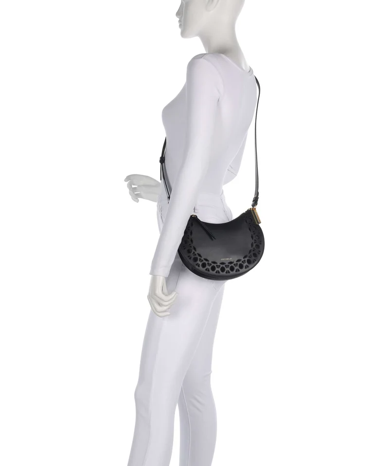 Coccinelle Sunup Monogram Sangallo Schultertasche noir