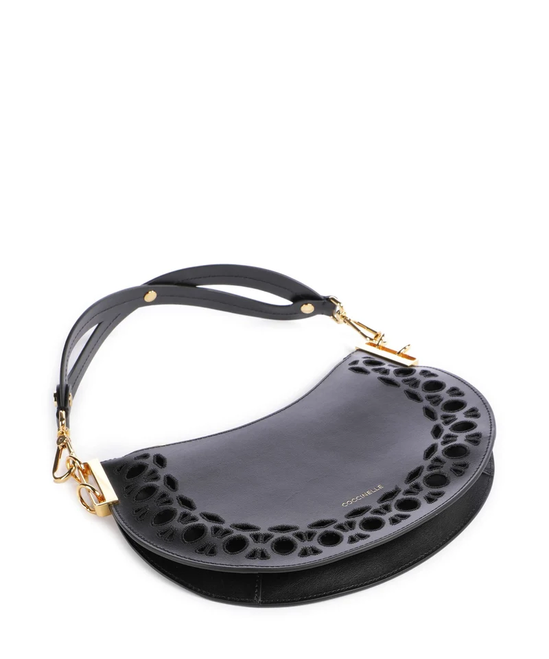 Coccinelle Sunup Monogram Sangallo Schultertasche noir