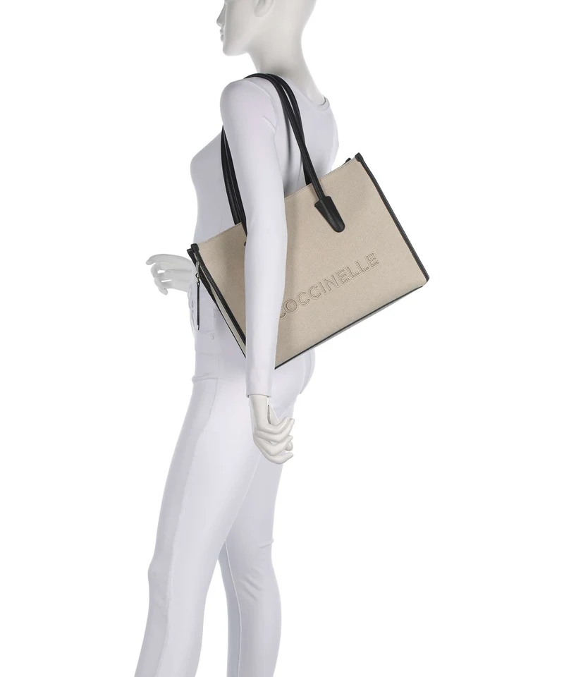 Coccinelle Myrtha Canvas Shopper natural/noir