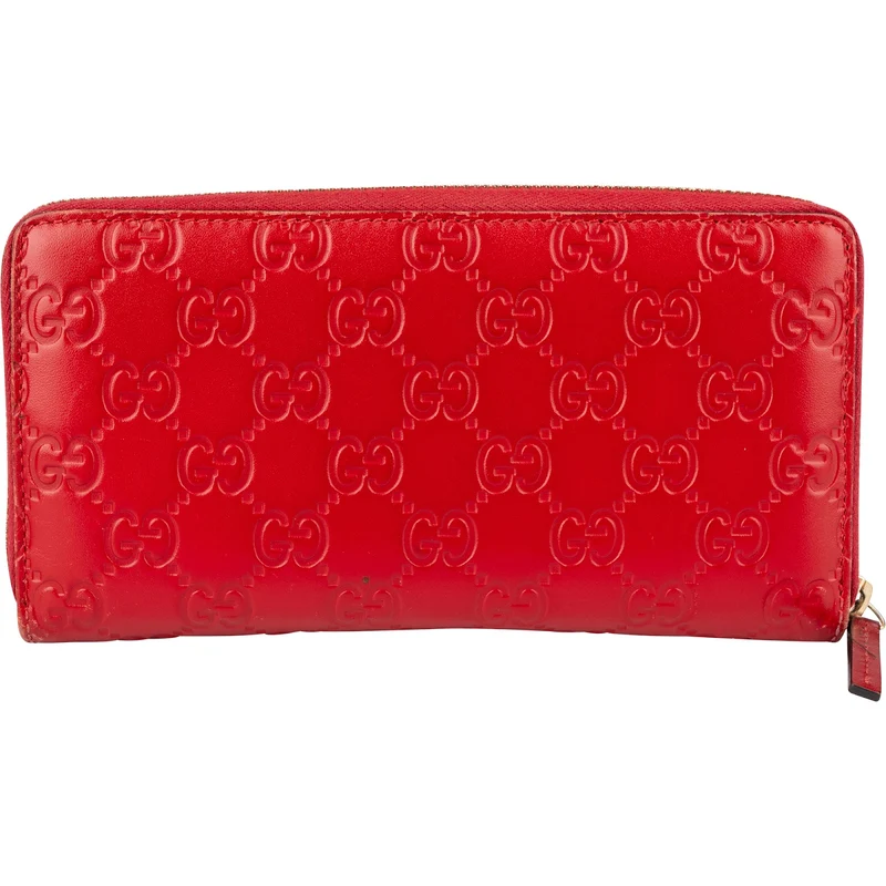 Gucci Microguccissima Leather Bow Zip Around Wallet